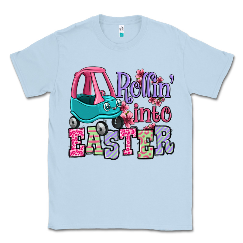 Easter Day Rollin Into Easter Toddler Car Classic Tee by OliviaCreatesArt | Teevron