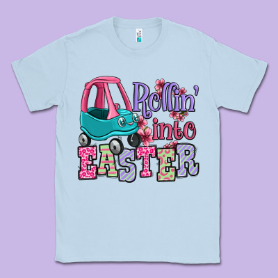 Easter Day Rollin Into Easter Toddler Car Classic Tee Designed By Oliviacreatesart