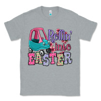 Heather Grey Easter Day Rollin into Easter toddler car Classic Tee - OliviaCreatesArt