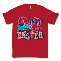 Red Easter Day Rollin into Easter toddler car Classic Tee - OliviaCreatesArt
