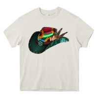 Cream aztec sunflower cowboy hat Heavy Core Tee - Jasminsmagicworld