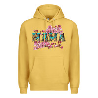Antique Gold mama with cherry blossoms Premium Hoodie - Artiststas