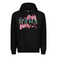 Black mama with cherry blossoms Premium Hoodie - Artiststas