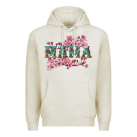 Oatmeal Heather mama with cherry blossoms Premium Hoodie - Artiststas