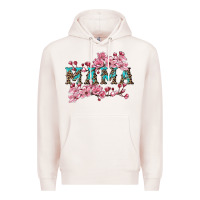 Pale Pink mama with cherry blossoms Premium Hoodie - Artiststas