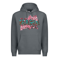 Rock mama with cherry blossoms Premium Hoodie - Artiststas
