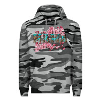 Slate Camo mama with cherry blossoms Premium Hoodie - Artiststas