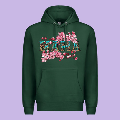 Mama With Cherry Blossoms Premium Hoodie Designed By Artiststas