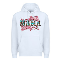 White mama with cherry blossoms Premium Hoodie - Artiststas