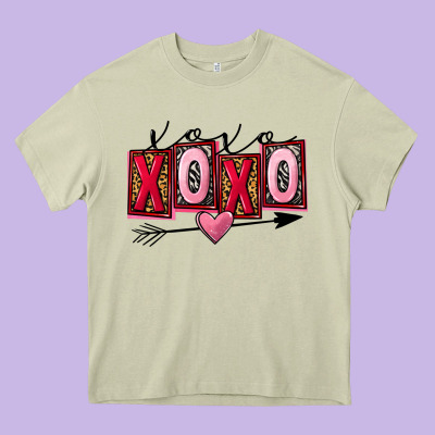 Xoxo Love Valentine's Day Heavy Core Tee Designed By Fadigitalartstudio