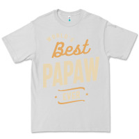 Dove Grey Mens Best Papaw Ever Funny Dad / Grandpa Premium Tee - DesigneFamous
