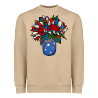 Patriotic Sunflower In A Jar Heavyweight Sweatshirt | Teevron