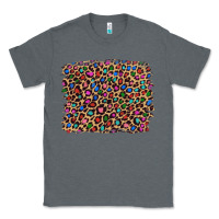 Charcoal Heather leopard with multiple color glitters Classic Tee - Artiststas