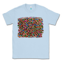 Dusty Blue leopard with multiple color glitters Classic Tee - Artiststas