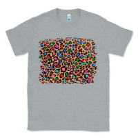 Heather Grey leopard with multiple color glitters Classic Tee - Artiststas