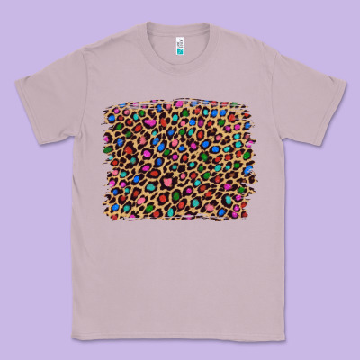 Leopard With Multiple Color Glitters Classic Tee Designed By Artiststas