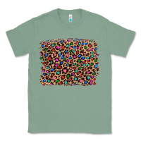 Sage leopard with multiple color glitters Classic Tee - Artiststas
