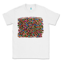 White leopard with multiple color glitters Classic Tee - Artiststas