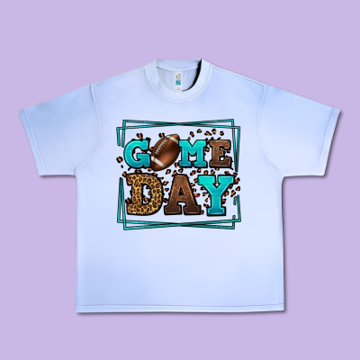 Game Day American Football Leopard Frame Urban Heavy Tee Designed By Lillyallendesigns