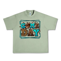 Oil Green Game day American Football leopard frame Urban Heavy Tee - LillyAllenDesigns