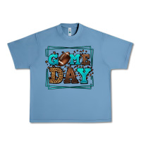 Pebble Blue Game day American Football leopard frame Urban Heavy Tee - LillyAllenDesigns