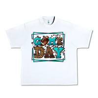 White Game day American Football leopard frame Urban Heavy Tee - LillyAllenDesigns