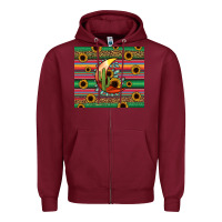 Burgundy western desert moon Zipper Hoodie - Jasminsmagicworld