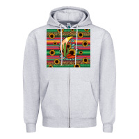 Heather Grey western desert moon Zipper Hoodie - Jasminsmagicworld
