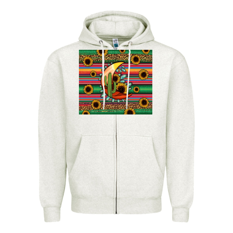 Western Desert Moon Zipper Hoodie by Jasminsmagicworld | Teevron