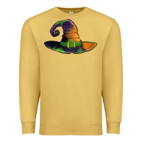 Antique Gold Purple leopard witch hat Premium Sweatshirt - Jasminsmagicworld