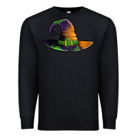 Black Purple leopard witch hat Premium Sweatshirt - Jasminsmagicworld