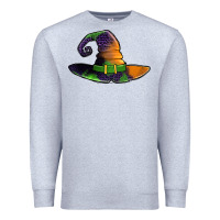 Heather Grey Purple leopard witch hat Premium Sweatshirt - Jasminsmagicworld