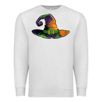 Oatmeal Heather Purple leopard witch hat Premium Sweatshirt - Jasminsmagicworld