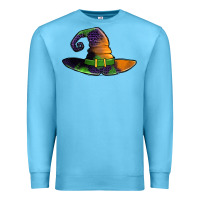 Ocean Blue Purple leopard witch hat Premium Sweatshirt - Jasminsmagicworld