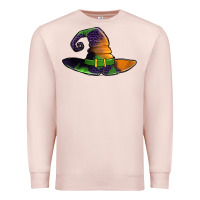 Pale Pink Purple leopard witch hat Premium Sweatshirt - Jasminsmagicworld