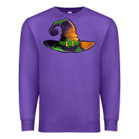 Purple Purple leopard witch hat Premium Sweatshirt - Jasminsmagicworld