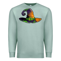 Seafoam Purple leopard witch hat Premium Sweatshirt - Jasminsmagicworld