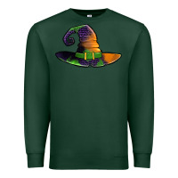 Sports Green Purple leopard witch hat Premium Sweatshirt - Jasminsmagicworld