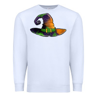 White Purple leopard witch hat Premium Sweatshirt - Jasminsmagicworld
