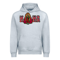 Heather Grey Nana Lady Of Guadalupe Urban Hoodie - Jasminsmagicworld
