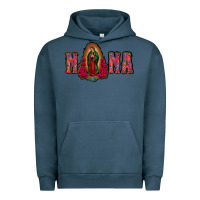 Pigment Midnight Navy Nana Lady Of Guadalupe Urban Hoodie - Jasminsmagicworld