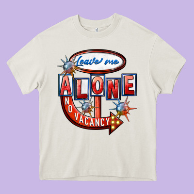 Leave Me Alone Anti Valentine's Day Heavy Core Tee Designed By Fadigitalartstudio
