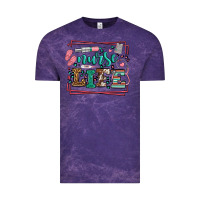 Cloud Purple Nurse life leopard frame Vintage Tee - LillyAllenDesigns