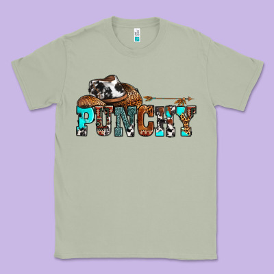 Western Cowboy Hat Punchy Classic Tee Designed By Oliviacreatesart