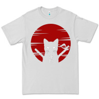 Dove Grey ninja cat japanese Premium Tee - DesigneFamous