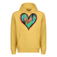 Antique Gold Feather Heart Premium Hoodie - Jasminsmagicworld