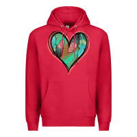 Cardinal Feather Heart Premium Hoodie - Jasminsmagicworld