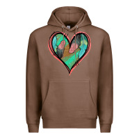 Chestnut Feather Heart Premium Hoodie - Jasminsmagicworld
