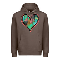 Coffee Feather Heart Premium Hoodie - Jasminsmagicworld