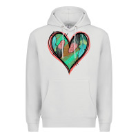 Dove Grey Feather Heart Premium Hoodie - Jasminsmagicworld